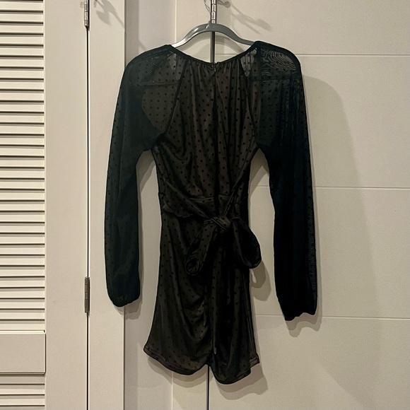 Saint Genies Black Mesh Mini Dress - Picture 6 of 8